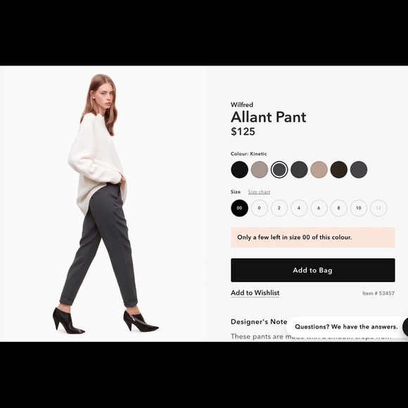 WILFRED Aritzia Allant Pants - Picture 2 of 9